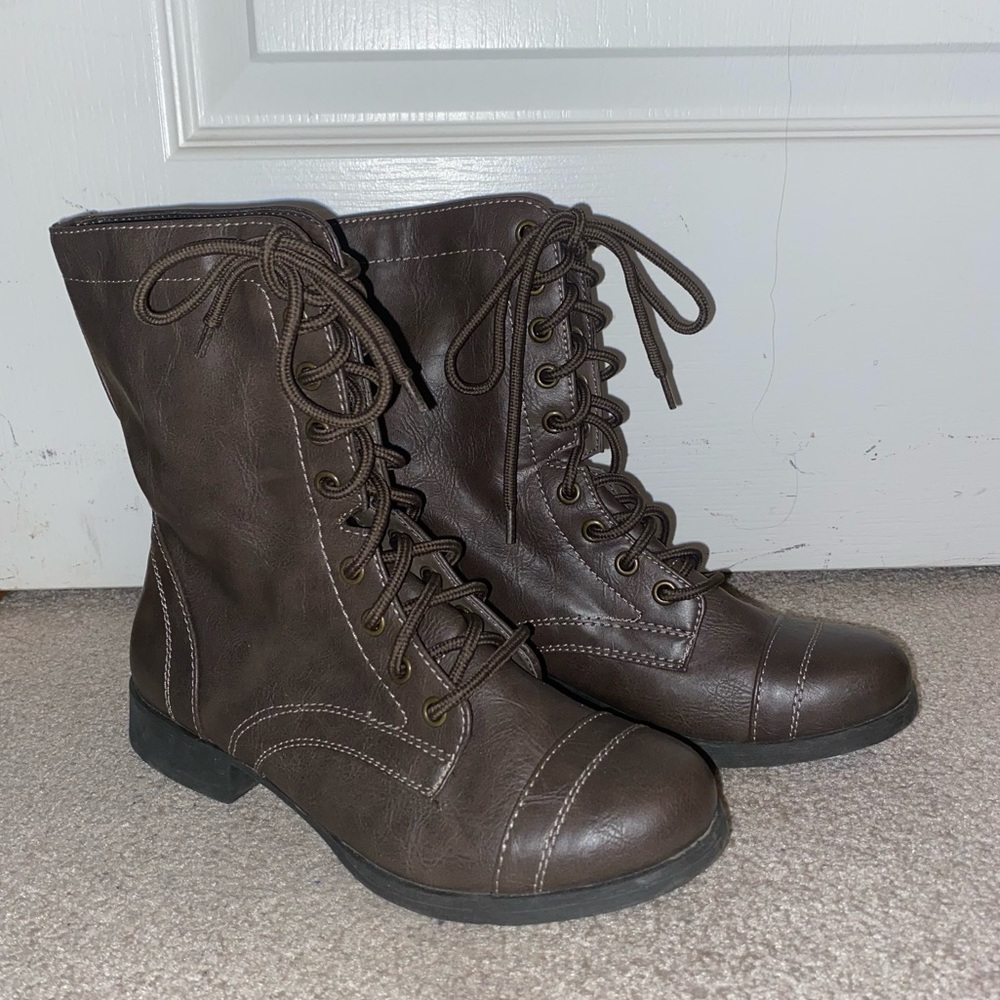 Brash leather booties!